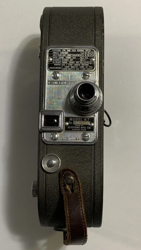 1930’s Keystone A-7 (7-Speed) 16mm Spring-Motor Driven Wind-Up Movie Camera - Изображение 2 из 4