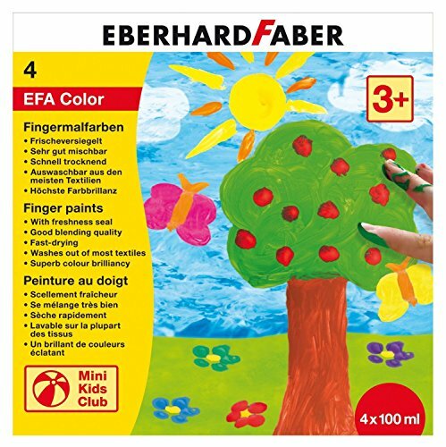 Eberhard Faber 578804 - Mini Kids Club, Set di colori a dita, 4 pz. da (J9t)