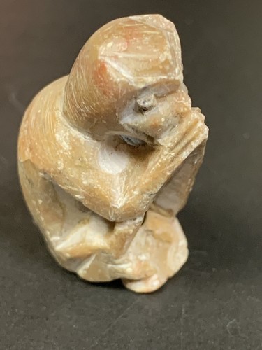 Antique Monkey Netsuke Carved-See no Evil, Hear no Evil & Say no Evil - Picture 8 of 12