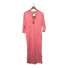 Blank Terry Maxi Robe Dress XS Pink Modest New Beach Ocean Pool Resort Vacation
