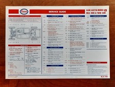 MGA 1600 & TWIN CAM  Service Guide chart by Esso