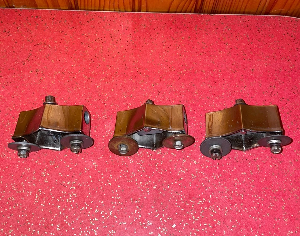 Set of 3 Vintage FIBES Floor Tom Leg Mounts Brackets Holders Parts Corder Darwin - Image 2 of 2