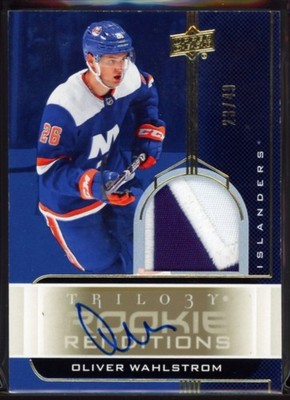 2019-20 Trilogy Rookie Renditions Patch Autograph Auto RC /49 Oliver Wahlstrom