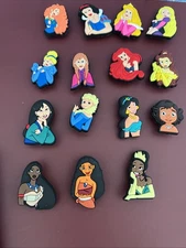 15 Princess Shoe Charms Crocs accessory Charm Jasmine Bell Cinderella Ariel New