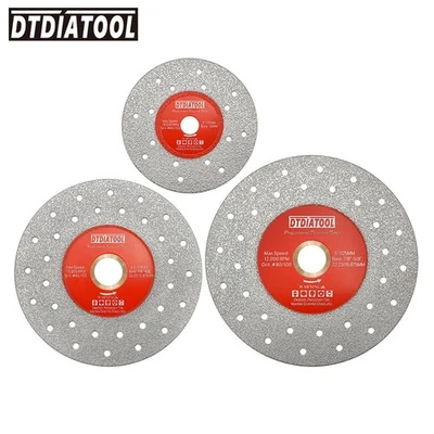 DT-DIATOOL 1/2pcs 75/115/125mm Diamant-Trennscheibe Rock Saw Blade Multi Hole Cutter Plate