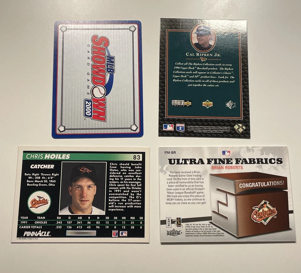 Baltimore Orioles Cal Ripken Jr MLB Showdown Holo Brian Roberts game used Jersey - Image 3 of 3