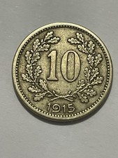 👀AUSTRIA 1915 10 HELLER COIN SCARCE ANTIQUE 👀