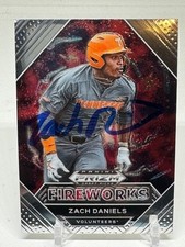 2020 Panini Prizm Draft Picks Baseball SIGNED RC Zach Daniels PDP180 Fireworks