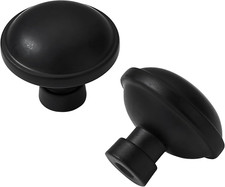 10 Pack Large Cabinet Knobs - Matte Black, 1-3/4 Inch 44 Mm Diameter, Heavy Du