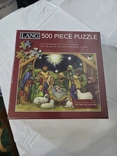Lang Christmas NATIVITY 500 Piece Jigsaw Puzzle Susan Winget NEW Sealed 24"x18”
