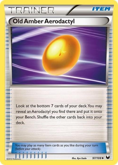 Old Amber Aerodactyl - DAEX 097 Pokemon - Medium Play