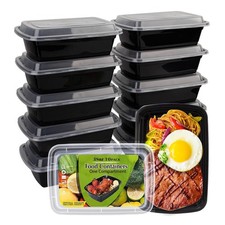 38oz Plastic Food Storage Containers With Lids 10-Piece Container Set