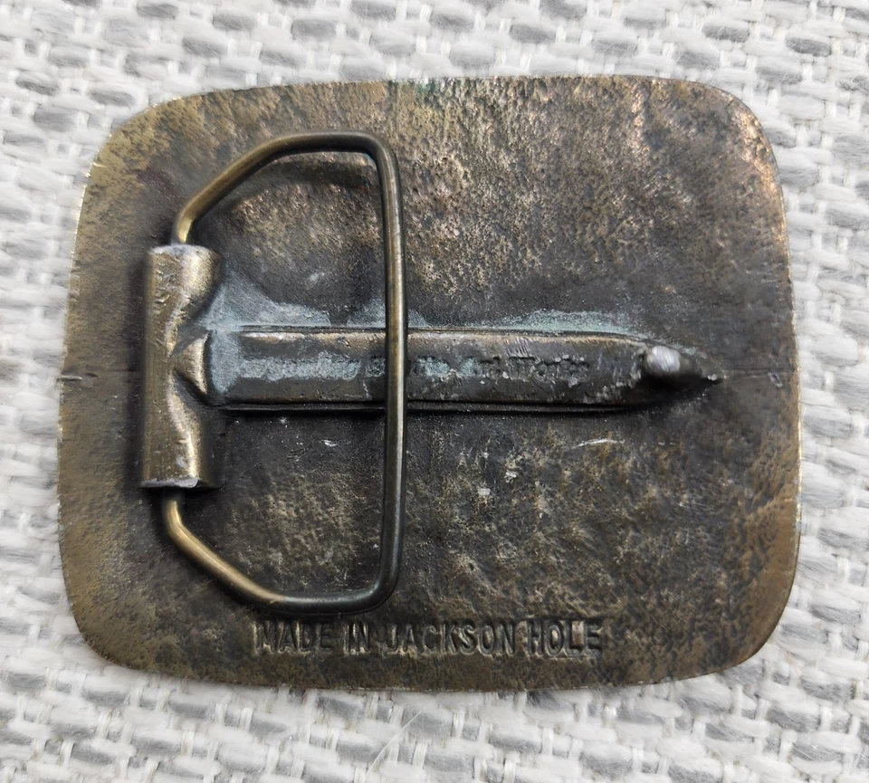 De Colección Million Dollar Cowboy Bar Jackson Hole Wyoming Cinturón Hebilla Tono Latón Foto 4 de 4