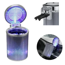 LED Auto Car Truck Cigarette Smoke Ashtray Ash Cylinder holder for Offiice/Home