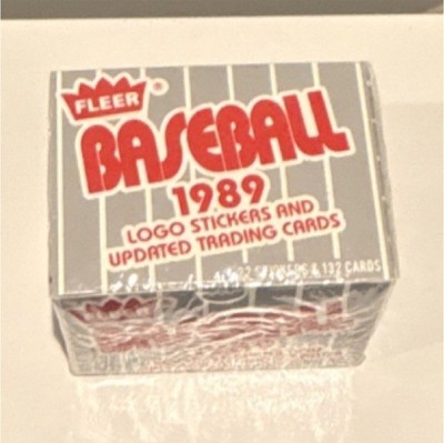 Fleer 1989 Baseball Logo Stickers & Updated Trading Cards Sealed Box