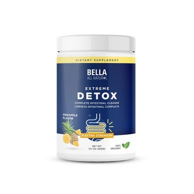 Bella All Natural Extreme Detox Powder Pineapple Flavor Colon Cleanse 400g