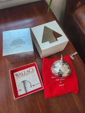 Wallace 2000 Silverplate Sleigh Bell Christmas Ornament In Box 
