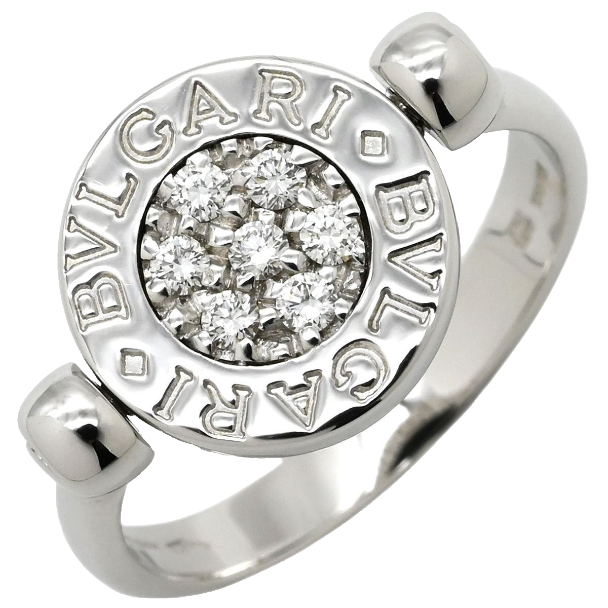 BVLGARI Bulgari Bulgari Flip Ring, White Gold, Diamond & Onyx
