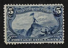 CKStamps: US Stamps Collection Scott#288 5c Mint Small Part Gum Tiny Thin
