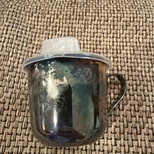 Vintage TOWLE Silver Plated Baby / Toddler Sippy Cup with Rubber Lid