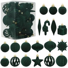 Velvet Christmas Ornaments Balls Set, 50 Pcs Hanging Balls for Xmas Tree Deco...