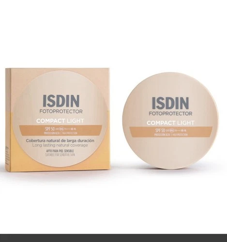 ISDIN Fotoprotector Compact Light SPF 50 | Long Lasting Natural Coverage