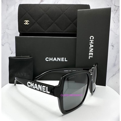 【大人気】CHANEL sunglasses BLACK サングラス ケース New CHANEL Sunglasses Black CH 5408 C1026/S4 Acetate Square White