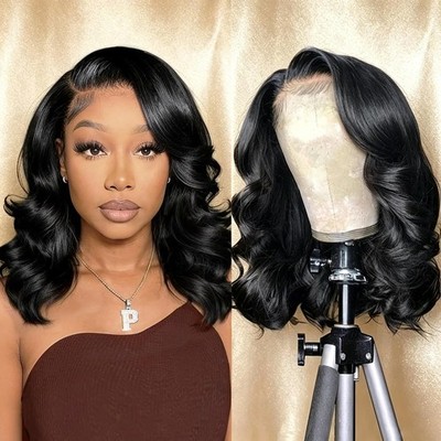 Douyin Bob Wig Human Hair 13x4 Lace Front Wigs Human Hair Pre Plucked Body Wave