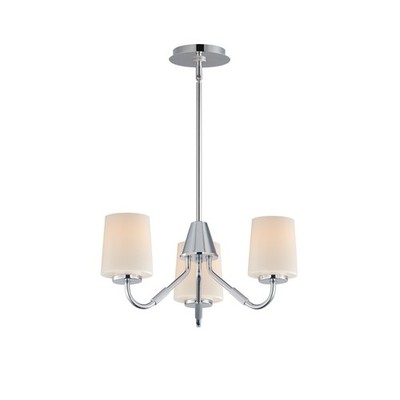 Maxim 12695WTPC Durham 3 Light Chandelier-Polished Chrome