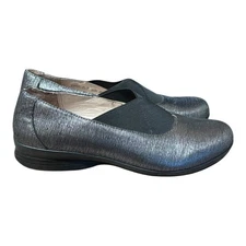 Dansko Shoes Women's EU 39 US 8.5-9 Ann Slip On Flats Leather Silver