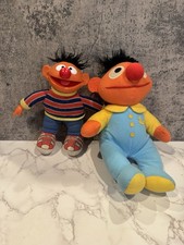 Pair of VTG Sesame Street Ernie Plush Dolls 1980/1990