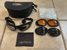 Bobster BSSA201AC Sport & Street Goggles UV in Case. Clear/Amber/Smoke Lens