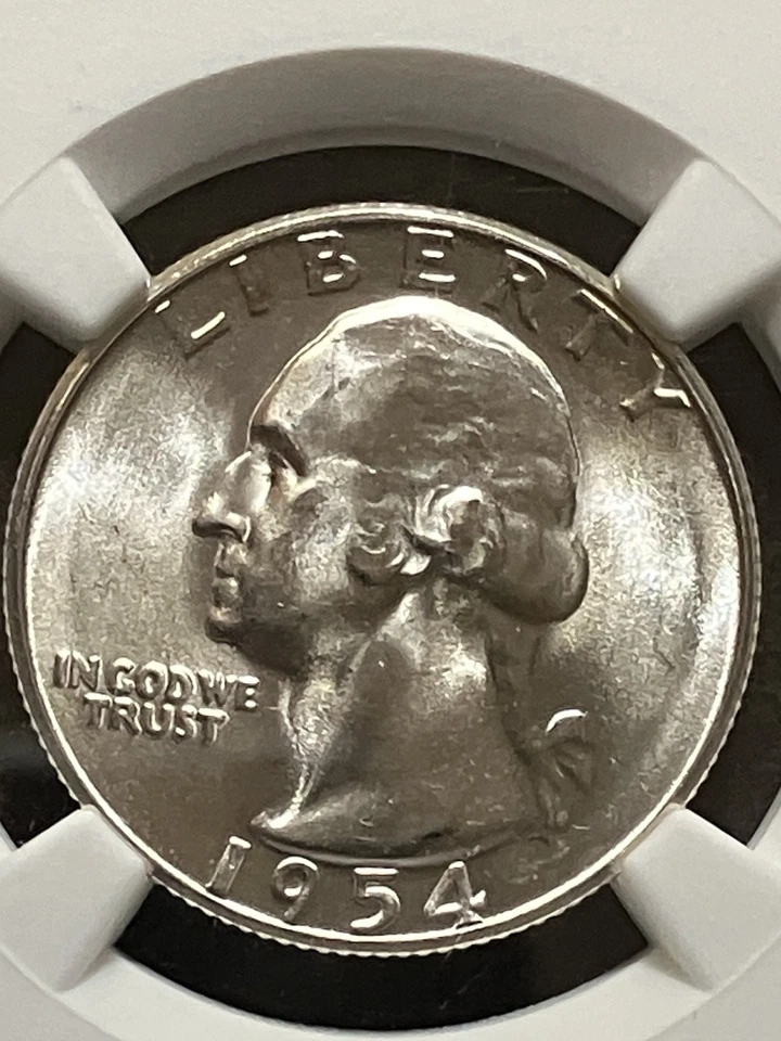 1954 S NGC WASHINGTON QUARTER - Image 2 of 3