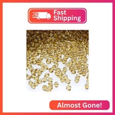 The Crafts Outlet, 1,000-pc Acrylic Bicone Beads, Faceted, 4mm, Champagne