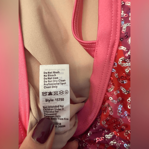 WEISSMAN Dance Costume hot pink tutu Glowin' Up 15750 IC- child 7/8 - Picture 5 of 9