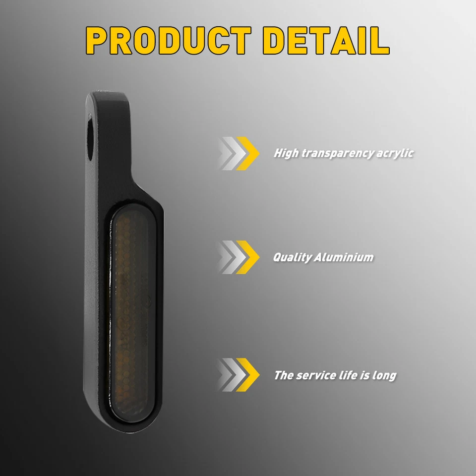 6 LED 12V Delantero Motocicleta LED Diurno Dinámico Luz Giratoria Señales Foto 3 de 4