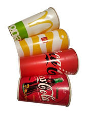 Vintage McDonald s Coca-Cola 4 paper cup drink  Ukraine Russia 1996-2021