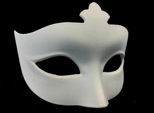 Bulk Blank DIY White Unpaint Masquerade Mask Polyresin Base Halloween Costume - Picture 4 of 30