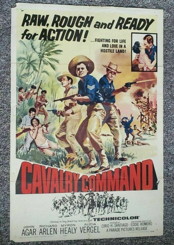 Calvary Command 1963 John Agar Gerardo de Leon Romero Original One Sheet Poster.