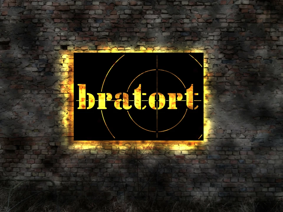 Bratort - Küche Grill no Neonreklame Bratpfanne Pfannenwender LED schild Bild - Bild 1 von 1