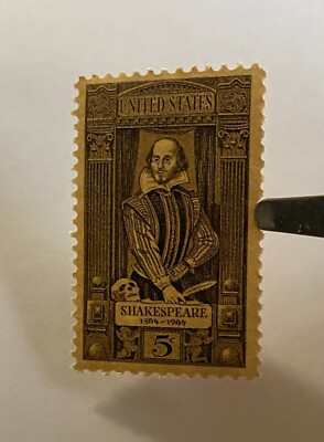 Rare - 1964 William Shakespeare Playwright 5 Cents Stamp Mint