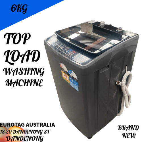 EUROTAG 6kg Top Load FULL AUTOMATIC Washing Machine GRAPHITE COLOUR Sale RRP$799 - Picture 2 of 5
