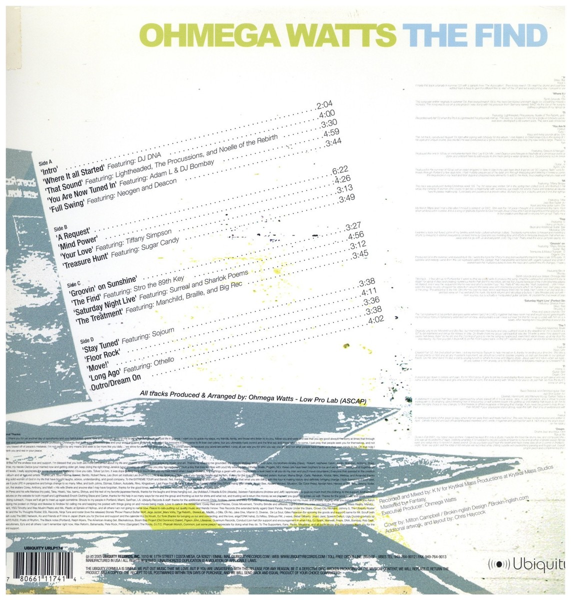 Ohmega Watts - The Find '05 2xLP US ORG!VG+/VG+ | eBay