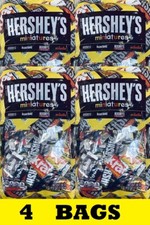 4x Hershey's Miniatures Milk Chocolate 56 Oz Candy Bulk Bags 720 Pieces 4 BAGS