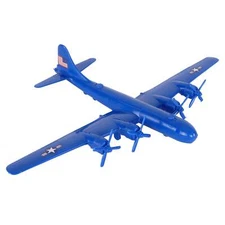 TimMee Processed Plastic WW2 B-29 Superfortress Blue Bomber Plane Army Aircraft