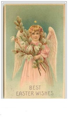Prägekarte - Best Easter Wisches - Engel - 3534