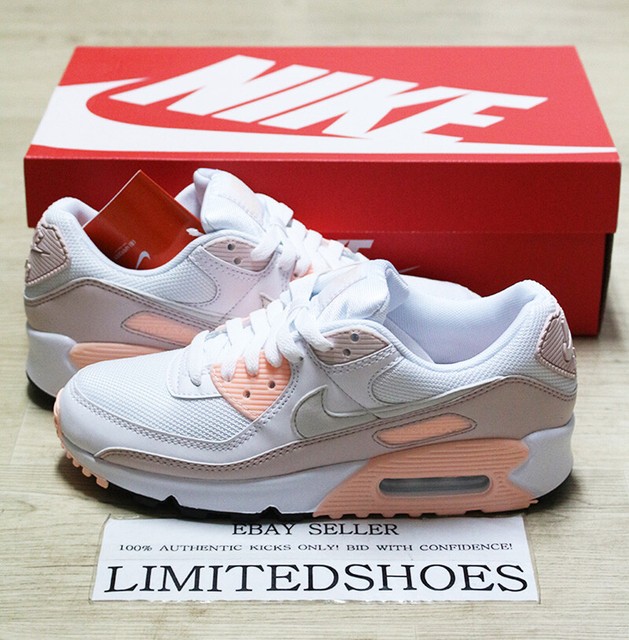 WMNS NIKE AIR MAX 90 WHITE BARELY ROSE PINK PLATINUM TINT CT1030-101 Womens | eBay