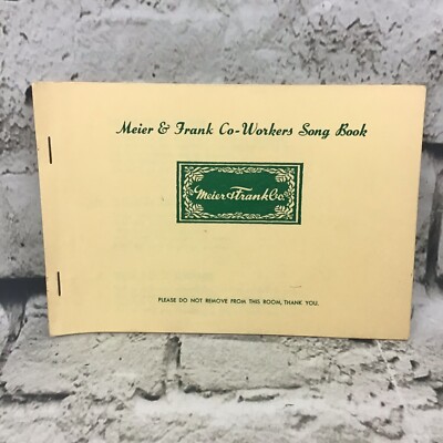 Vintage 60's Meier & Frank Co-Workers Song Book Paperback Staple Bound Booklet