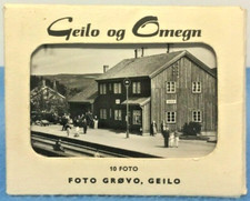 Vintage Fotos Geilo Norwegen Set Bahnhof / Kirche / Ort x12