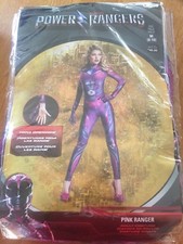 Saban's Power Rangers PINK RANGER Adult Halloween Costume Women's Size M 8-10